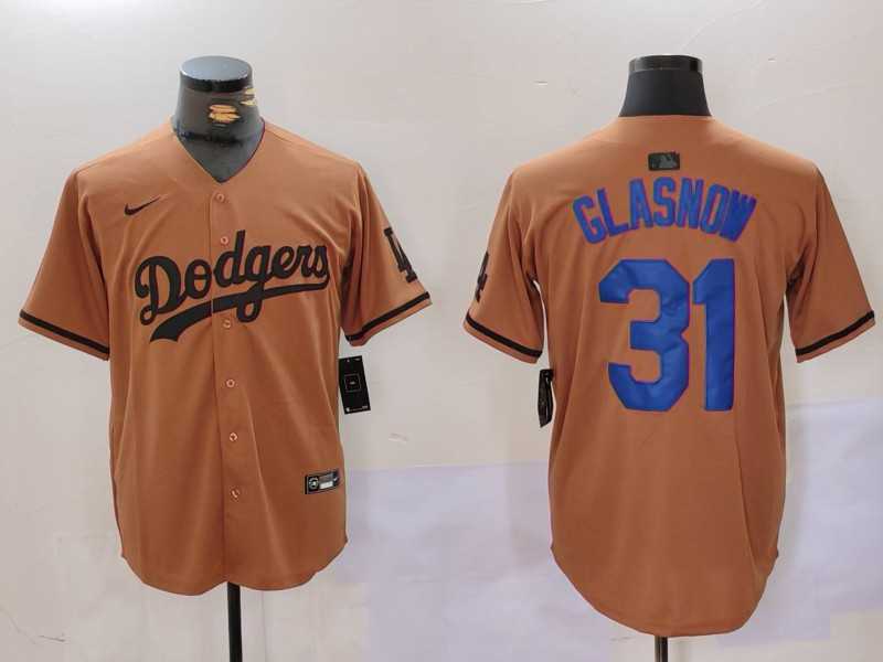 Mens Los Angeles Dodgers #31 Tyler Glasnow Olive Cool Base Limited Stitched Jersey